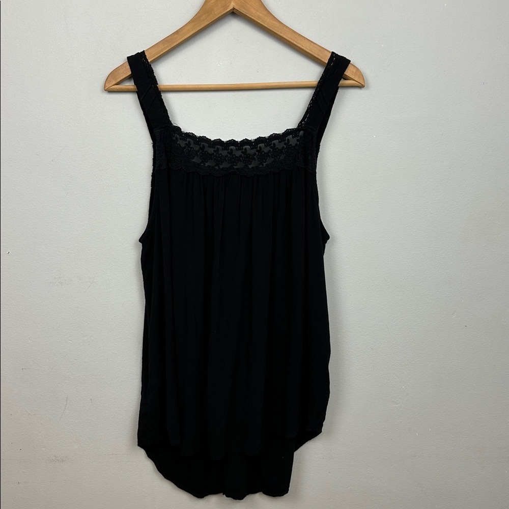 Torrid Rayon Slub Lace Inset Cami Black Sz 1X - Picture 11 of 12